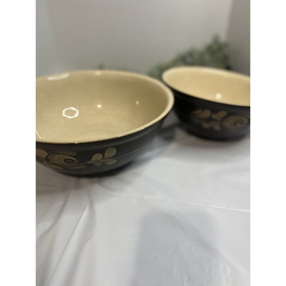 Vintage Set Of 2 Denby  Bakewell 2pt +4pt Stoneware Mixing Bowl Brown England - Picture 11 of 11